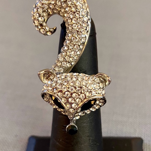 BN Sterling Silver Swarovski Racoon Ring - Picture 4 of 5